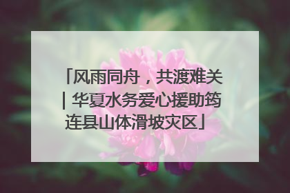 风雨同舟，共渡难关｜华夏水务爱心援助筠连县山体滑坡灾区